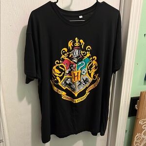 Black and Yellow Hogwarts Crest Short Sleeve Tee